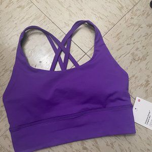 Purple Lululemon Energy Longline Sports Bra - Size 4
